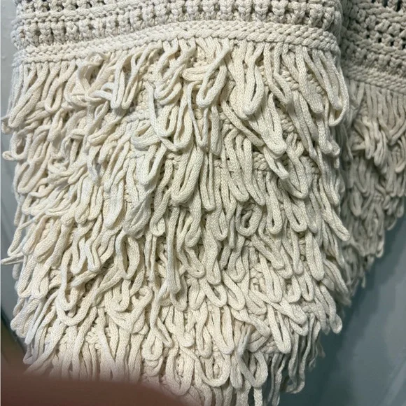 Cream Crochet Mini Dress - Picture 6 of 9